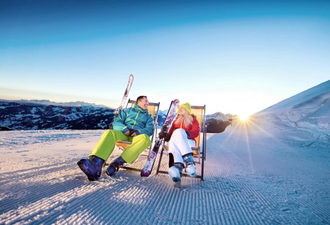 Sonne tanken auf der Skipiste © www.grossarltal.info