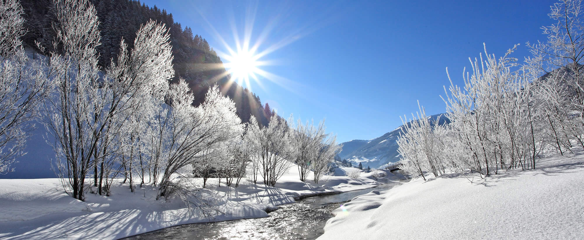 Appartementhaus im Winter